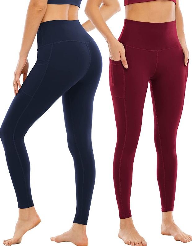 4 Pack Leggings with Pockets for Women 2
