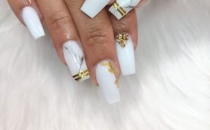 White and Gold Marble