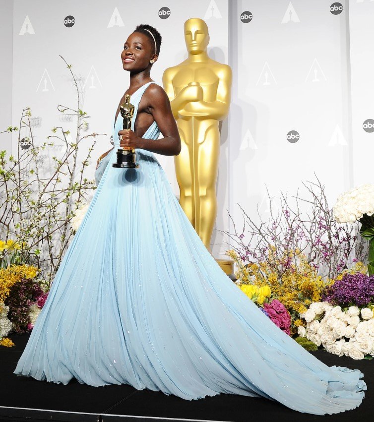 Lupita Nyong’o at the 2014 Oscars